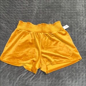 Old Navy Mustard Velvet Shorts